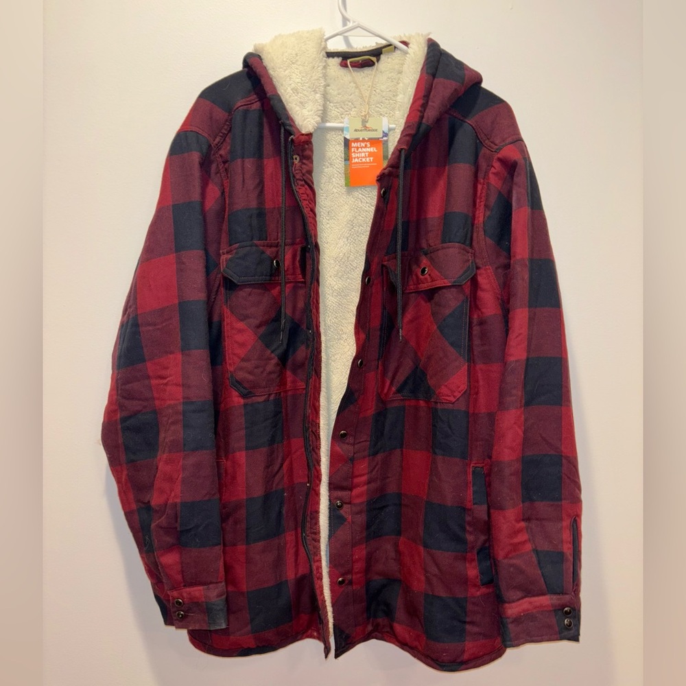 Adventuridge Men’s Flannel Shacket - Buffalo Plaid